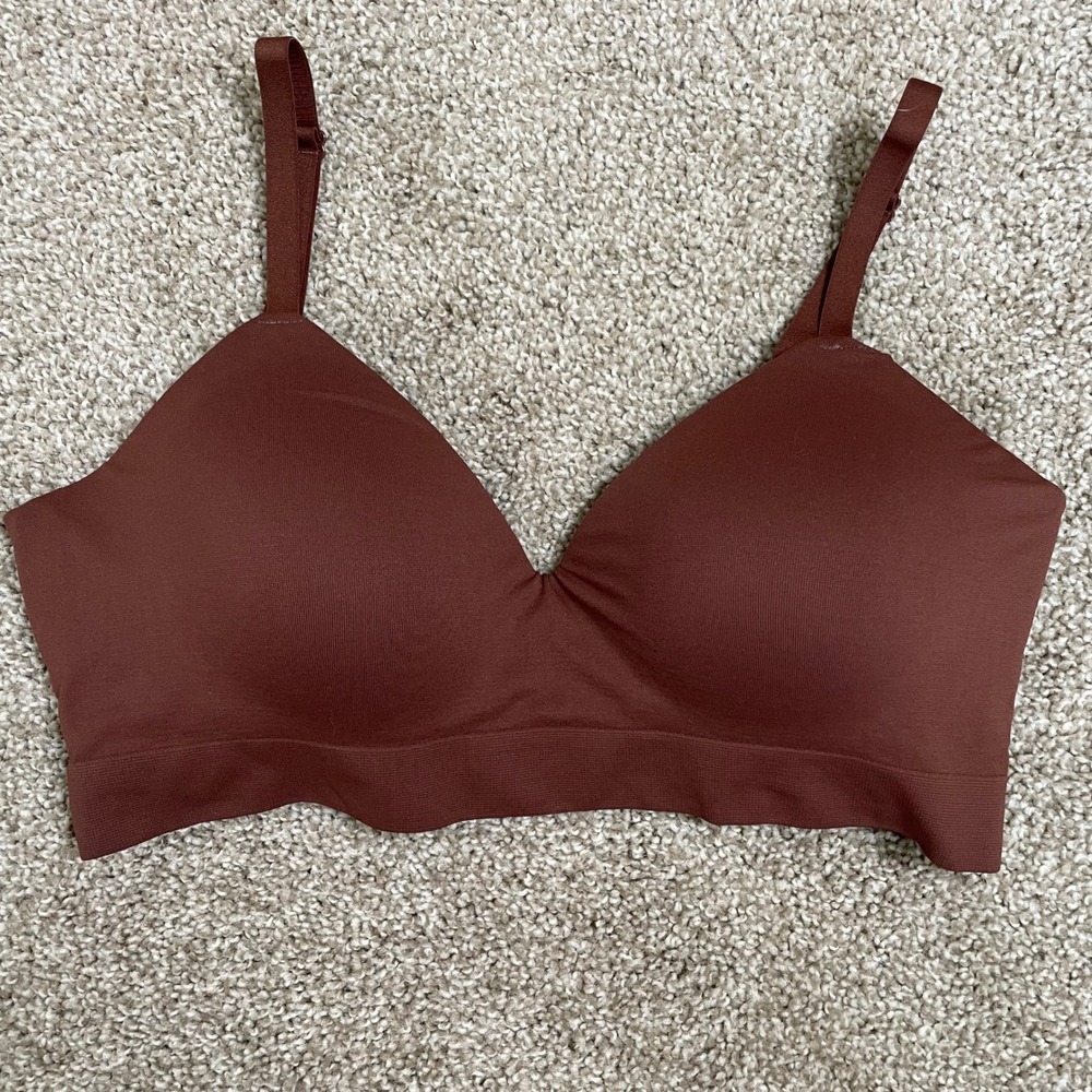 Truekind Supportive Comfort Wireless Shaping Bra Chocolate Brown Medium